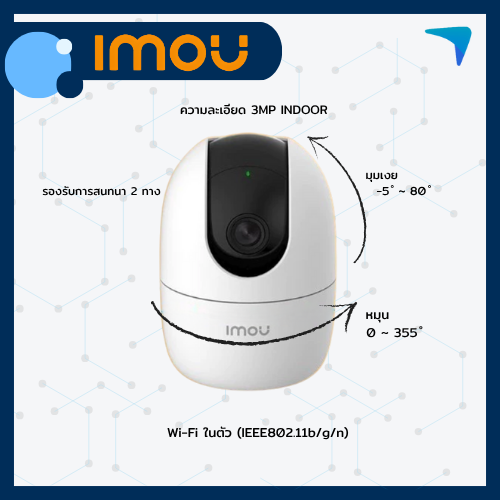 กล้องวงจรปิด IMOU รุ่น A1 3MP Indoor